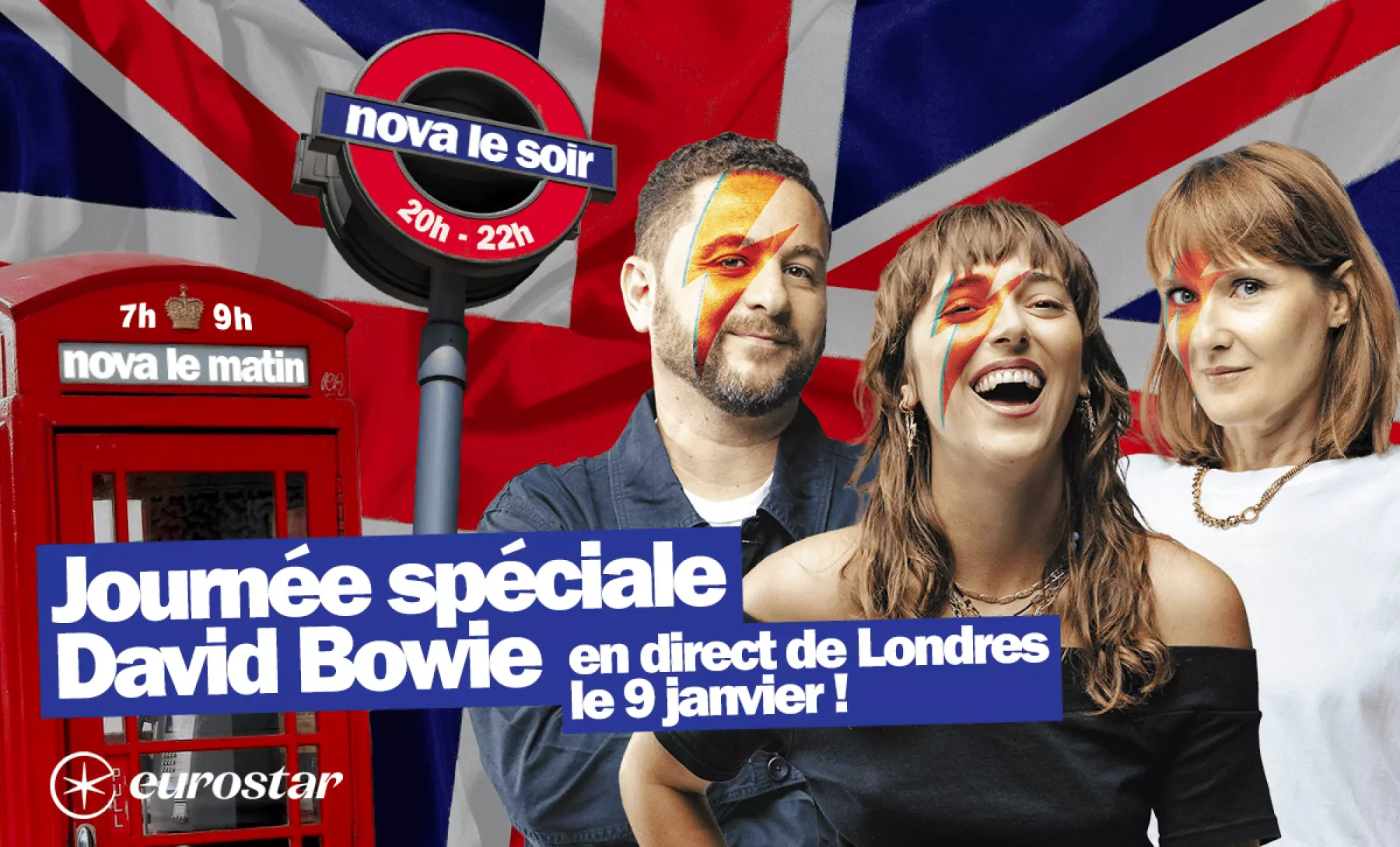 Radio Nova vous emmène à Londres à l’occasion des 10 ans de la disparition de David Bowie
