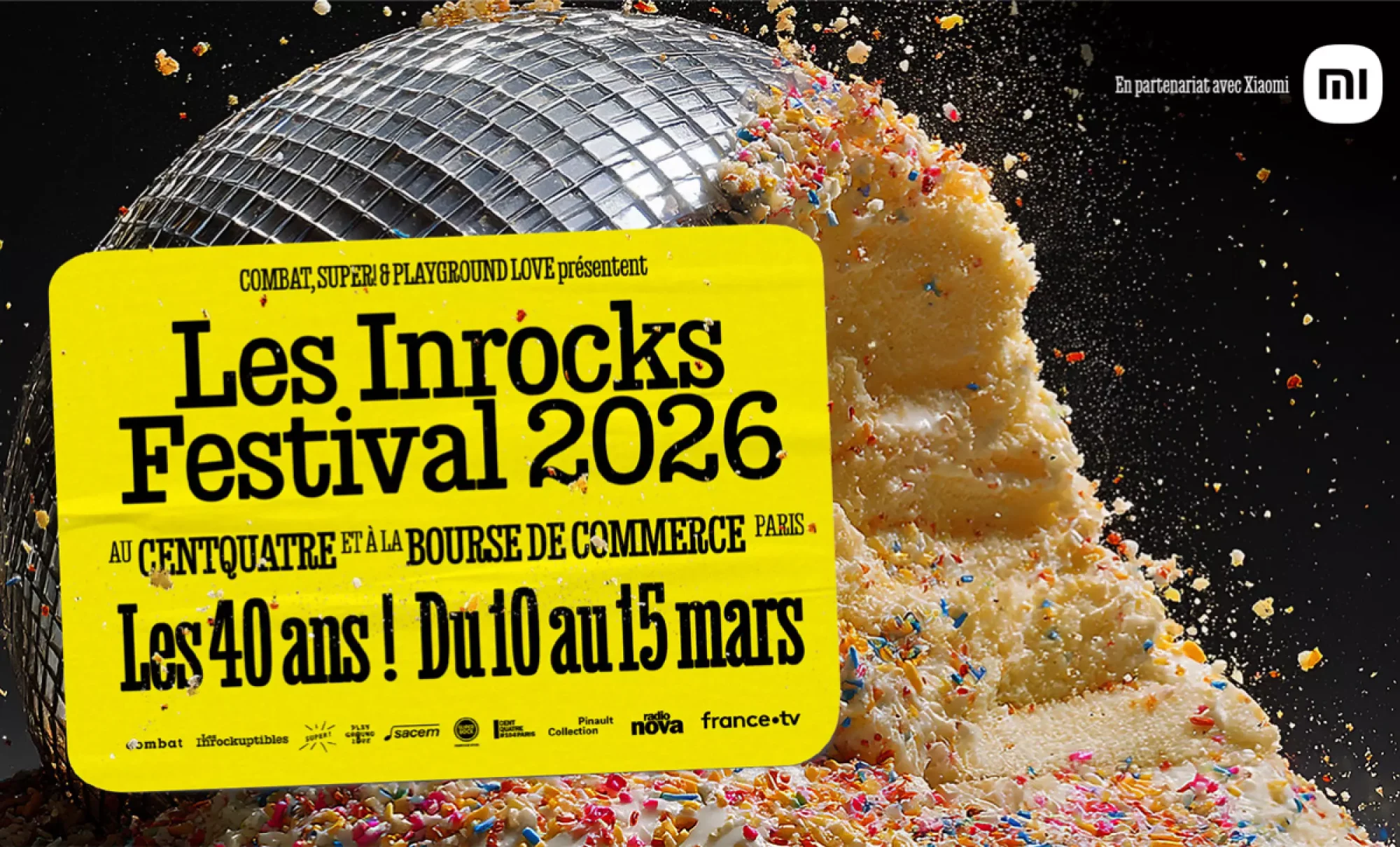 Rendez-vous du 10 au 12 mars au CENTQUATRE-PARIS, puis le 15 mars à la Bourse de Commerce, pour la 37e édition des Inrocks Festival !